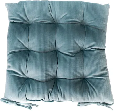 Produktbild von Samt Stuhlkissen 40 x 40 cm einfarbig gestreift mit 9 Punktesteppung