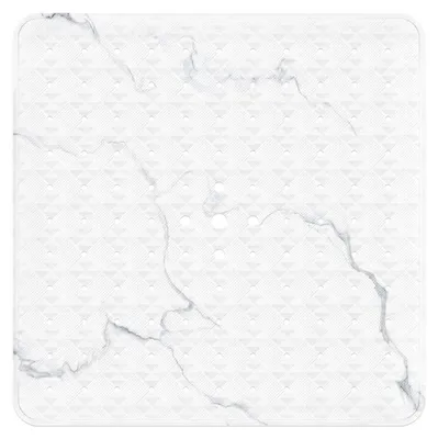 Zdjęcie produktu dla Mata pod prysznic antypoślizgowa, 53x53 cm, imitacja marmuru, wolna od BPA, odporna na pleśń, można prać w pralce