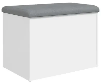 Obrázok produktu pre Úložná lavica – drevená lavica – s úložným priestorom – 62 x 42 x 45 cm – biela