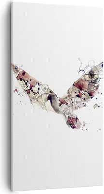 Produktbild von Bild auf Leinwand - Leinwandbild - Vogel Abstraktion - 55x100cm - Wand Bild - Wanddeko - Wandbilder - Leinwanddruck - Bilder - Kunstdruck - Wanddekoration - Leinwand bilder - Wandkunst - PA55x100-4109