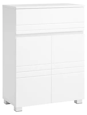 Immagine prodotto di Mobile da bagno bianco – ante in MDF, pannello truciolare, ripiano regolabile, dimensioni 60 x 30 x 80 cm