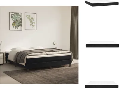 Immagine prodotto di vidaXL Materasso a molle insacchettate nero 160x200x20 cm in velluto - Materassi