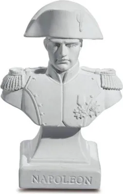 Produktbild von Büste Napoleon weiß mit Schulterklappen