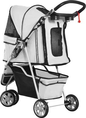 Image de Fortuna Lai Poussette pour chien Buggy Buggy Chiens Chats Multicolore (Gris)