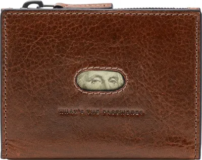 Produktbild von FOSSIL Leder Geldbörse Andrew Magnetic Zip Card Case Cognac braun