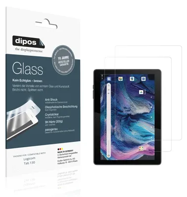 Image de 2x Protection ecrán pour Logicom Tab 130 Verre souple Film Protecteur 9H dipos