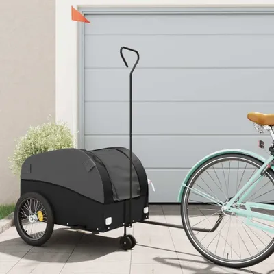 Produktbild von Fahrradanhänger Schwarz 45 kg Eisen 94150