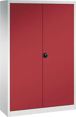 Produktbild von Flügeltürenschrank 4 Böden, 110kgTraglast H1950xB1200xT400mm RAL 7035/3003, 4317784970105