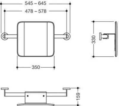 Produktbild von HEWI 900.51.91460 ER Mobile Rückenstütze (BS), T:150