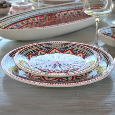 Obrázek produktu pro Sada 6 červených talířů Bakir - D 24 cm