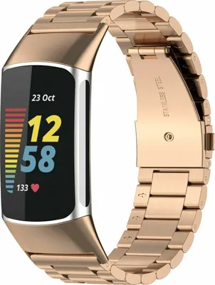Produktbild von Strap-it® Fitbit Charge 5 Metallarmband (Roségold)