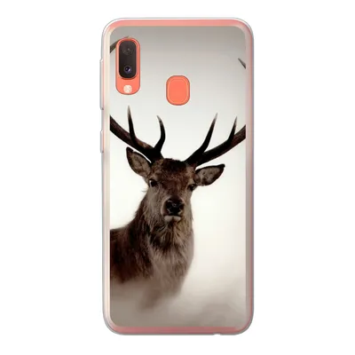 Produktbild von MuchoWow® Handyhülle Schutzhülle Hülle für Samsung Galaxy A20e Porträt - Hirsch - Geweih Silikon Softcase Handy Hülle - Abdeckung
