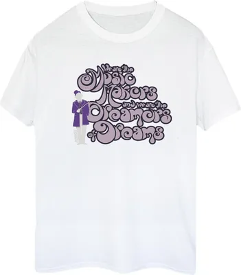 Produktbild von Willy Wonka - "Dreamers Text" T-Shirt für Damen BI47198 (3XL) (Weiß)