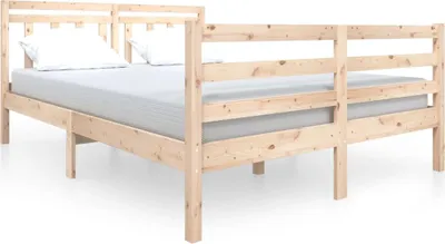 Produktbild von vidaXL Massivholzbett 140x190 cm