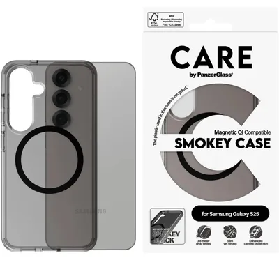 Image de PanzerGlass CARE by ® Flagship Case Urban Combat Smokey m. Schwarz Qi Compatible Samsung Galaxy S25, Housse, Samsung, Samsung - Galaxy S25, Schwarz