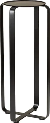 Produktbild von Scheurich Avignon 51, Pflanzenständer/Blumenständer/Blumentopfständer/Postament aus Metall Farbe: Satin Black, 23,3 cm Durchmesser, 51,4 cm hoch, 14,9 l Vol.