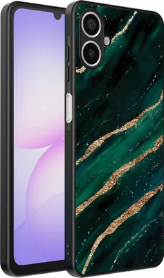 Produktbild von Geeignet für Samsung Galaxy A07 Telefon Fall mit Marmor Druck - TPU zurück Abdeckung Fall Marmor Design - Grün Gold - Smartphonica
