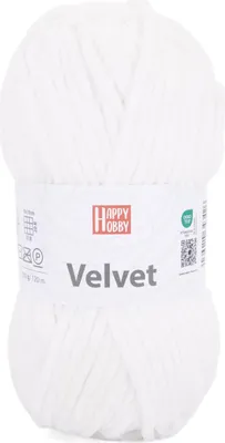 Produktbild von Happy Hobby Wolle Velvet 100 g weiß