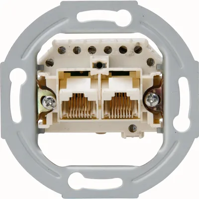 Obrázek produktu pro Kopp 33369401, RJ-11 + RJ-45, Bílá, Plast, Termoplastik, IP20, 1 kusů