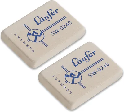 Produktbild von Läufer Naturkautschuk-Radierer SW240 2er Blisterkarte