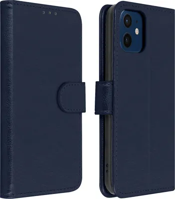 Produktbild von Avizar, Klappetui aus Kunstleder für Apple iPhone 12 / 12 Pro, Blau