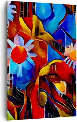 Produktbild von Bild auf Leinwand - Leinwandbild - Einteilig - Blume Abstraktion - 80x120cm - Wand Bild - Wanddeko - Wandbilder - Leinwanddruck - Wanddekoration - Leinwand bilder - Wandbild - PA80x120-3466