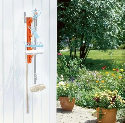 Produktbild von Werkzeughalter für 6 Werkzeuge und Stangen, platzsparend, Combi-System, Wandmontage