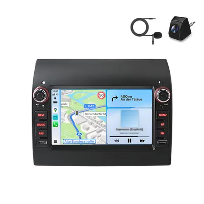 Immagine prodotto di Autoradio da 7" con telecamera di retromarcia per Fiat Ducato, Peugeot Boxer e Citroën Jumper (2006-2024) – CarPlay, Android Auto, navigatore GPS, Wi-Fi, Bluetooth, DAB+, SWC, 2+64 GB