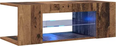 Produktbild von vidaXL TV-Schrank mit LED-Leuchten Altholz-Optik 90x39x30 cm