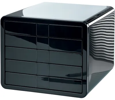 Produktbild von HAN Schubladenbox i Box 5 Schübe Gehäuse: schwarz Schubladen: schwarz