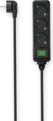 Produktbild von Hama Steckdosenleiste 3-fach, Schalter, 3,0m Kabel, Steckdosen 45° gedre