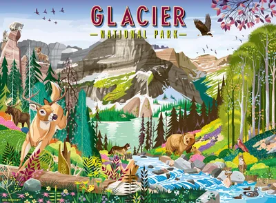 Zdjęcie produktu dla Puzzle Ravensburger „Park Narodowy Glacier” – 500 elementów – świetna zabawa