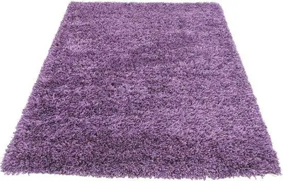 Imagen del producto de Unyqoos® Shaggy Plus 120 x 170 cm – Alfombra de pelo alto, color lila, 100% Merilon (polipropileno), altura del pelo: aproximadamente 50 mm