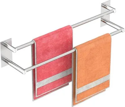 Produktbild von Handtuchhalter ohne Bohren - Doppelreihiger Edelstahl-Wandhalter