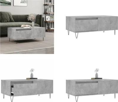 Obrázek produktu pro vidaXL Konferenční stolek beton šedý 90x50x36,5 cm materiál na bázi dřeva - Konferenční stolek - Konferenční stolky - Odkládací stolek - Rozkládací stolek