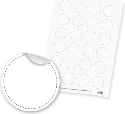 Produktbild von 24x Sticker Neutral Weiß (Motiv 94) 4cm beschreibbar