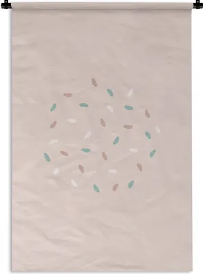 Produktbild von MuchoWow® Wandteppich Wandbehang Sommer - Muster - Pastell 90x135 cm Tapisserie Dekoration Wandtuch - Baumwolle - Wandskulptur