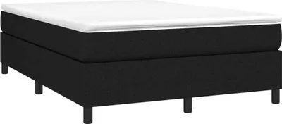 Produktbild von (Design 2026） Boxspringbettgestell Schwarz 140x200cm Stoff - HOMMIE 673917 - Klassische BettenJugendbett Tagesbett