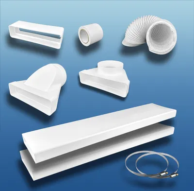 Produktbild von Küchenabluft Set flach : Ø 125 System: Ø 125