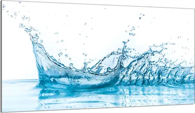 Produktbild von Herdabdeckplatte 90x52 Glaskeramikkochfeld Abdeckung Spritzschutz Glasplatte Deko Schneidebrett, Wasser Blau