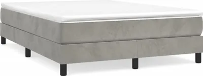 Obrázok produktu pre vidaXL Box spring bed frame light grey 140x190 cm velvet
