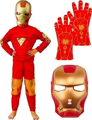 Produktbild von Dětský kostým Iron man s maskou a rukavicemi 122-134 L