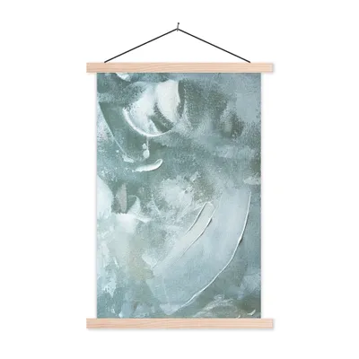 Produktbild von MuchoWow® Textilposter Acrylfarbe - Abstrakt - Design 120x180 cm mit holzfarbenen Rahmen - Textil-Plakat