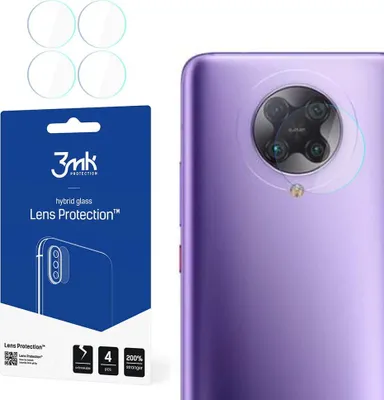 Zdjęcie produktu dla 4x Szkło na kamerę 3mk dla Xiaomi Poco F2 Pro KP14555