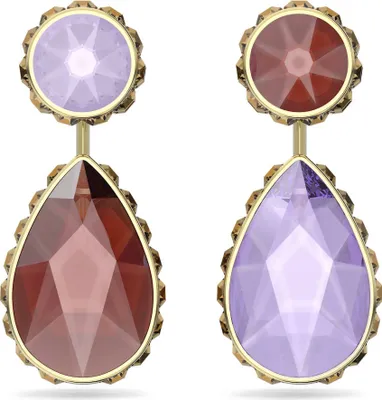 Produktbild von Swarovski Chroma Drop-Ohrhänger für Damen, Asymmetrisches Design, Mehrfarbig, 5600523