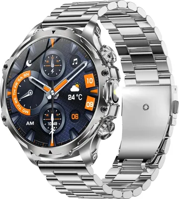 Produktbild von SGDDFIT 1.85 Inch AMOLED Herren Smartwatch mit Telefonfunktion Fitness Uhr mit 800 mAh Akku Bluetooth Anrufe Schlafmonitor 5ATM Wasserdicht