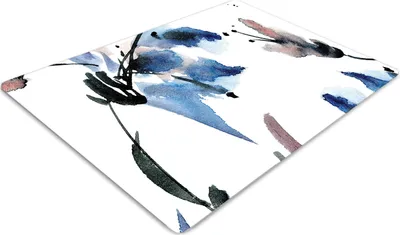 Produktbild von Stuhlunterlage Bürostuhlunterlage 120 cm x 90 cm Bodenmatte Bürostuhlunterlage - Aquarellblumen