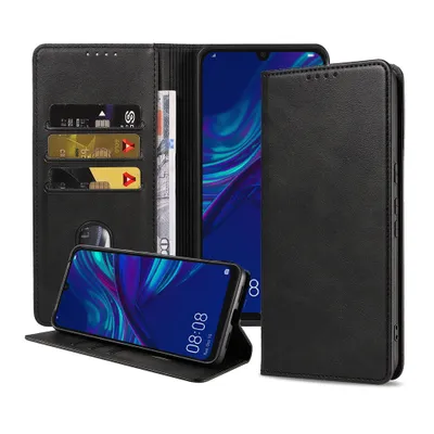 Obrázok produktu pre Smartphonica Puzdro na telefón vhodné pre Huawei P Smart (2019) Puzdro z umelej kože s magnetickým zapínaním a držiakmi na karty Puzdro typu kniha s chlopňou - čierne