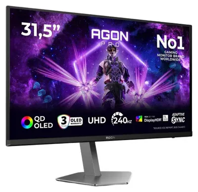 Produktbild von AOC AG326UZD2/11, 80 cm (31.5"), 3840 x 2160 Pixel, 0,03 ms, Schwarz