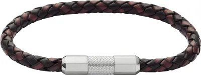 Produktbild von Fossil JF04918040 Herren Armband Edelstahl Silber Schwarz-Braun 22 cm